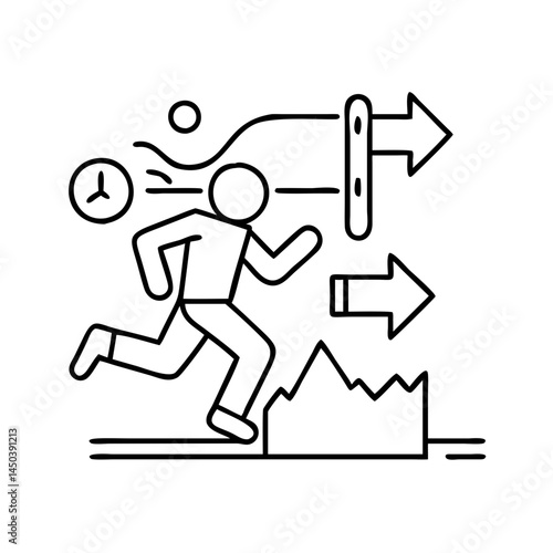 endurance training icon, endurance training line art - simple line art of endurance training, perfect for endurance training logos and icons