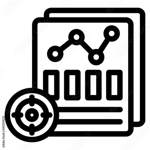target financial icon element for design