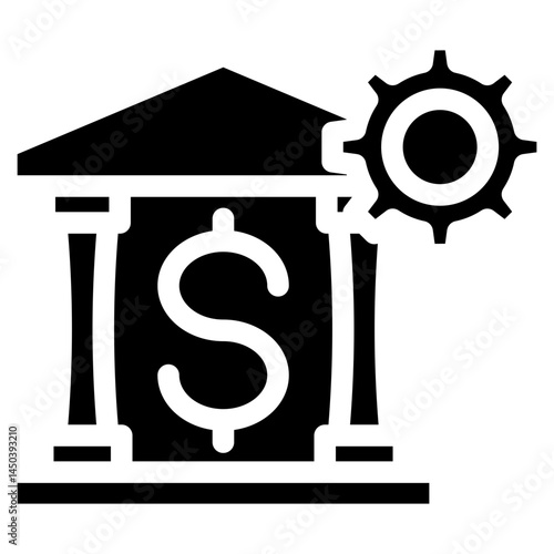 bank service icon element for design