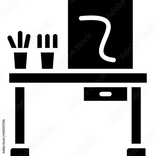 Work Table Icon Vector Element