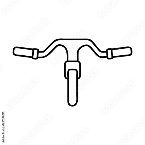 handlebar icon, handlebar line art - simple line art of handlebar, perfect for handlebar logos and icons