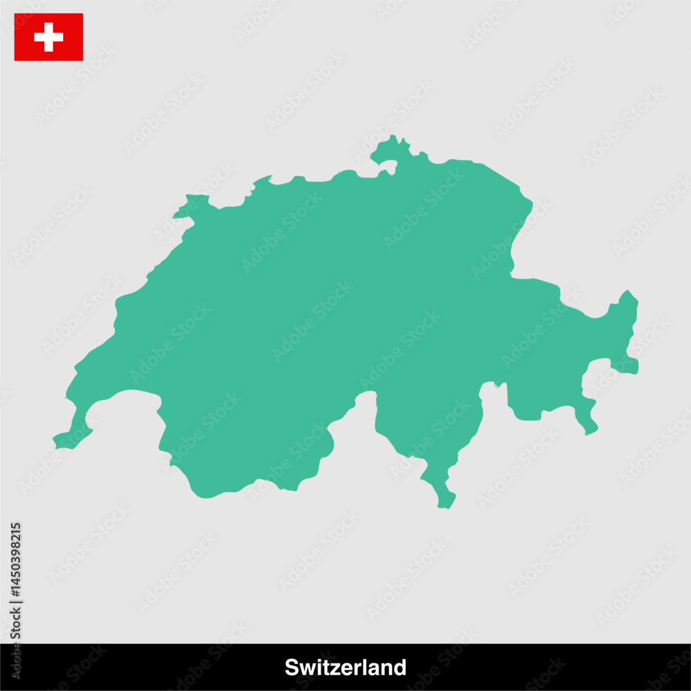 Switzerland country map vector isolated on transparent background Switzerland country map vector isolated on transparent background