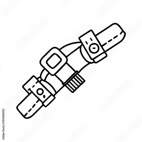 hunter s safety belt icon, hunter s safety belt line art - simple line art of hunter s safety belt, perfect for hunter s safety belt logos and icons