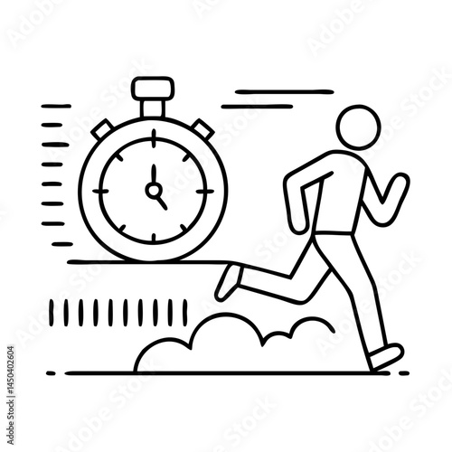 interval running icon, interval running line art - simple line art of interval running, perfect for interval running logos and icons