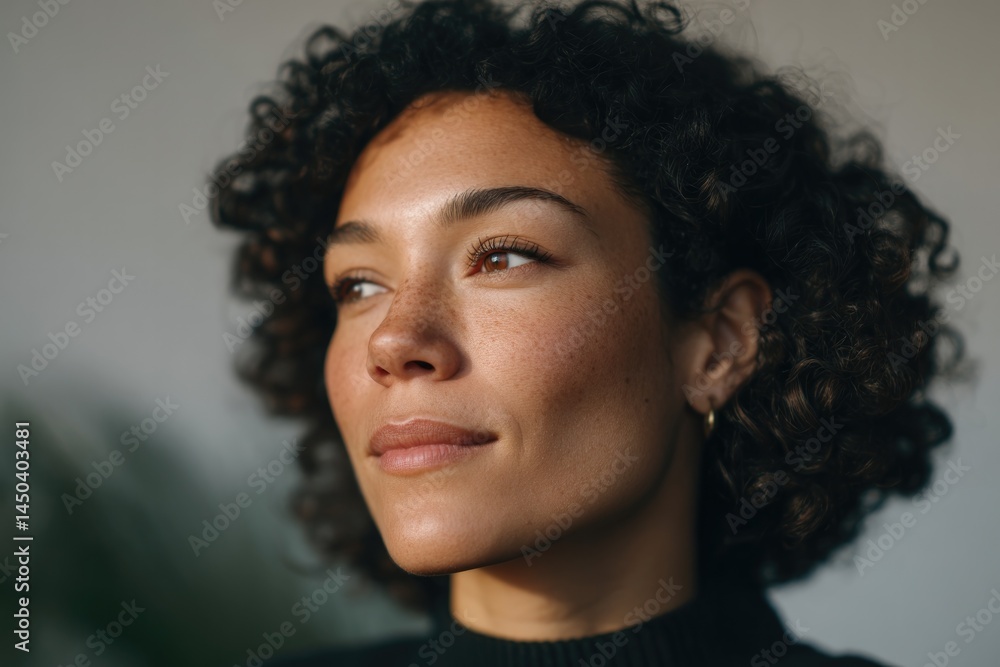 portrait of person with diverse features against blurred background for world environment day portrait of person with diverse features against blurred background for world environment day