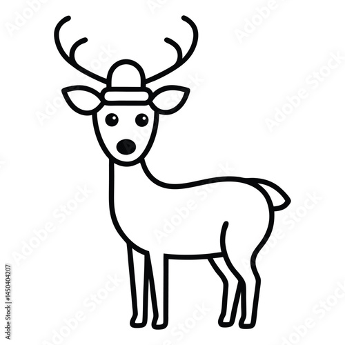 deer silhouette vector illustration