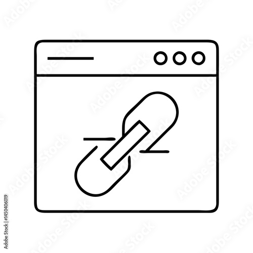 link preview icon, link preview line art - simple line art of link preview, perfect for link preview logos and icons