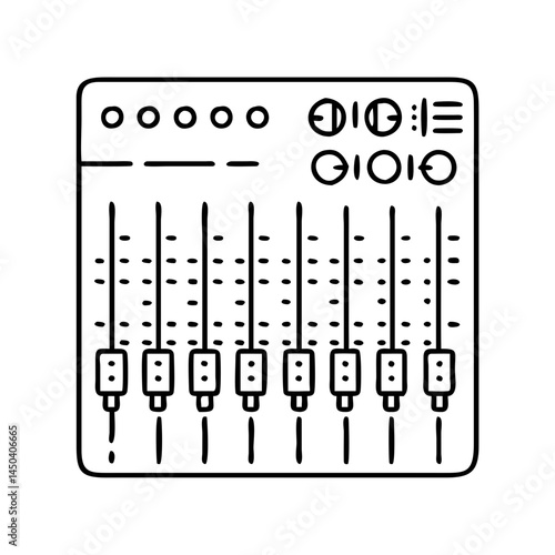 live sound mixing console icon, live sound mixing console line art - simple line art of live sound mixing console, perfect for live sound mixing console logos and icons
