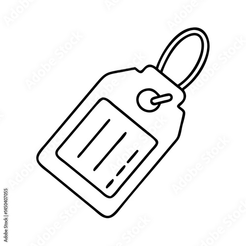 luggage tag icon, luggage tag line art - simple line art of luggage tag, perfect for luggage tag logos and icons