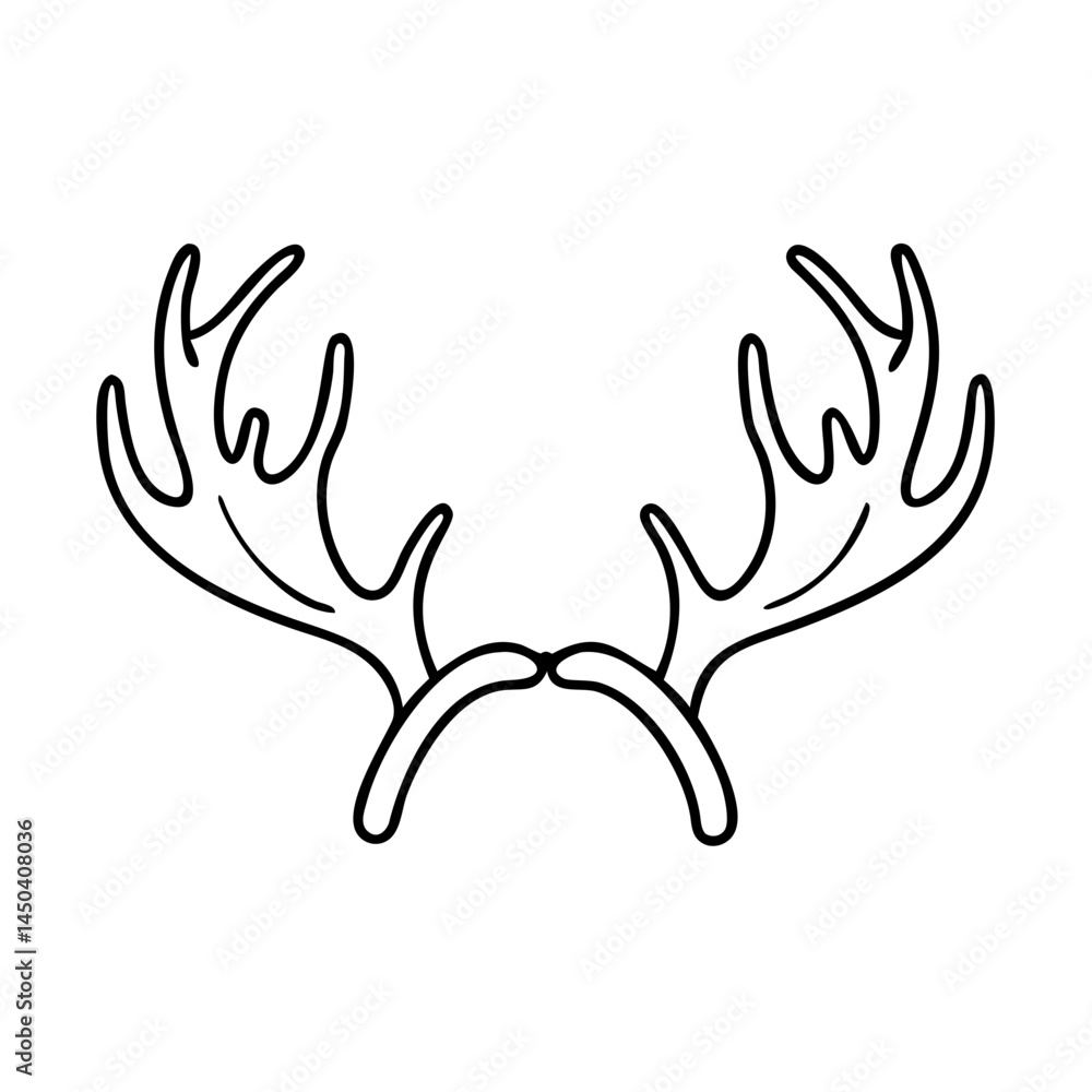 moose antlers icon, moose antlers line art - simple line art of moose antlers, perfect for moose antlers logos and icons moose antlers icon, moose antlers line art - simple line art of moose antlers, perfect for moose antlers logos and icons
