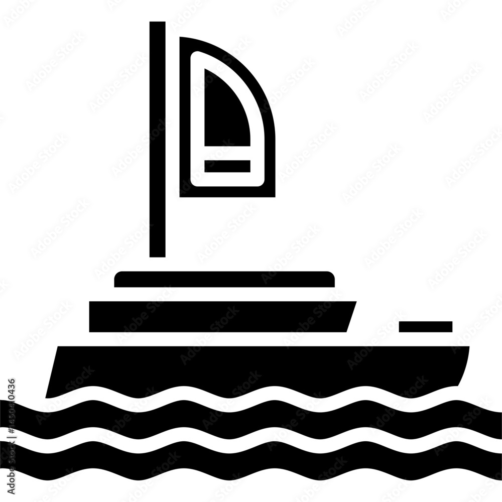 Obraz premium Catamaran Icon Vector Element