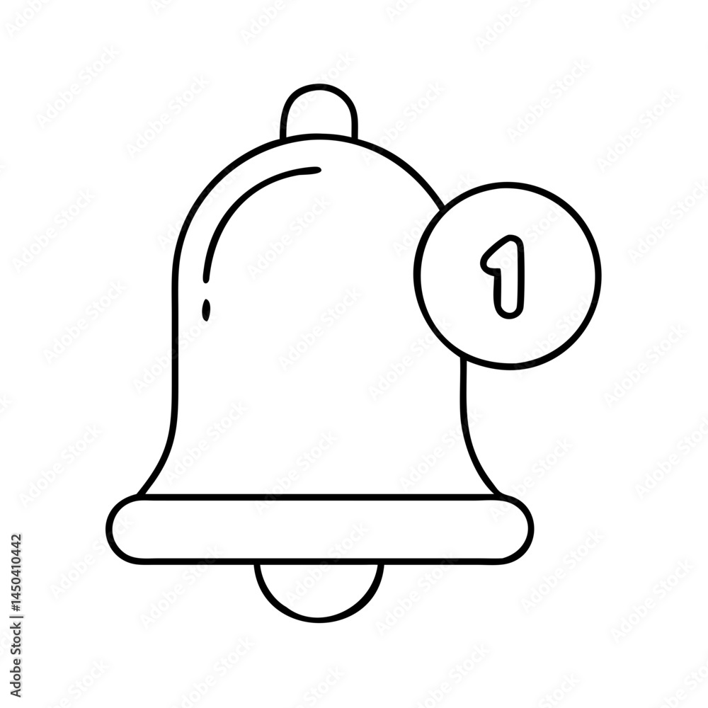 notification bell icon, notification bell line art - simple line art of notification bell, perfect for notification bell logos and icons notification bell icon, notification bell line art - simple line art of notification bell, perfect for notification bell logos and icons
