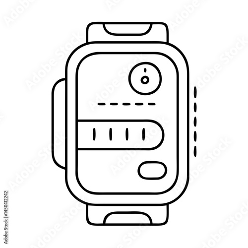pedometer icon, pedometer line art - simple line art of pedometer, perfect for pedometer logos and icons