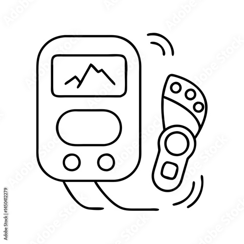 pedometer icon, pedometer line art - simple line art of pedometer, perfect for pedometer logos and icons