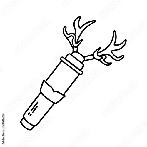 deer grunt call icon, deer grunt call line art - simple line art of deer grunt call, perfect for deer grunt call logos and icons
