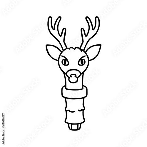 deer grunt call icon, deer grunt call line art - simple line art of deer grunt call, perfect for deer grunt call logos and icons