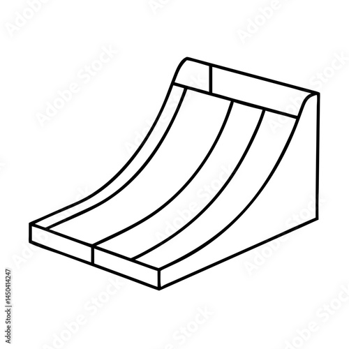 diy skateboard ramp icon, diy skateboard ramp line art - simple line art of diy skateboard ramp, perfect for diy skateboard ramp logos and icons