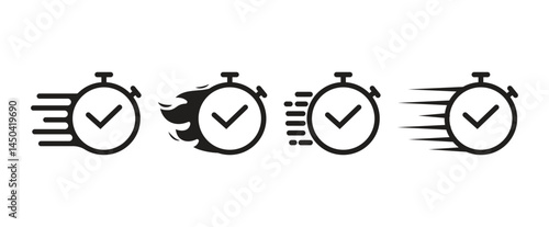 Quick Time Speed Vector Icons