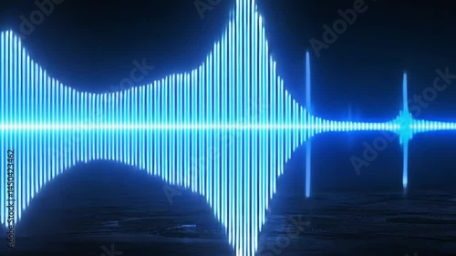Sound Wave Equalizer  Audio Frequency  Full HD 4K New Stock Video Footage Download