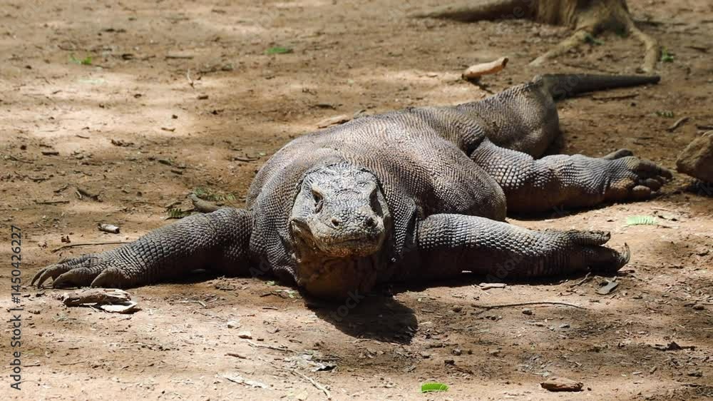 omodo dragon chilling in the mud at Komodo island Indonesia omodo dragon chilling in the mud at Komodo island Indonesia