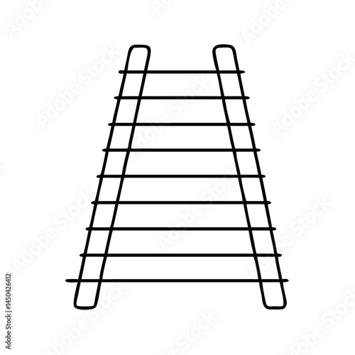 agility ladder icon, agility ladder line art - simple line art of agility ladder, perfect for agility ladder logos and icons