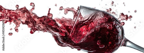 Red wine splashing from glass (1)
