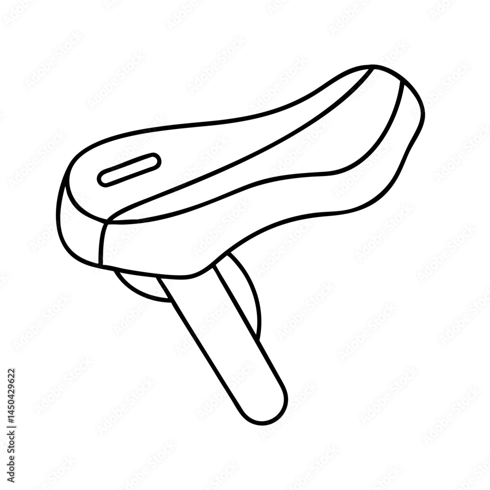 Fototapeta premium bike saddle icon, bike saddle line art - simple line art of bike saddle, perfect for bike saddle logos and icons