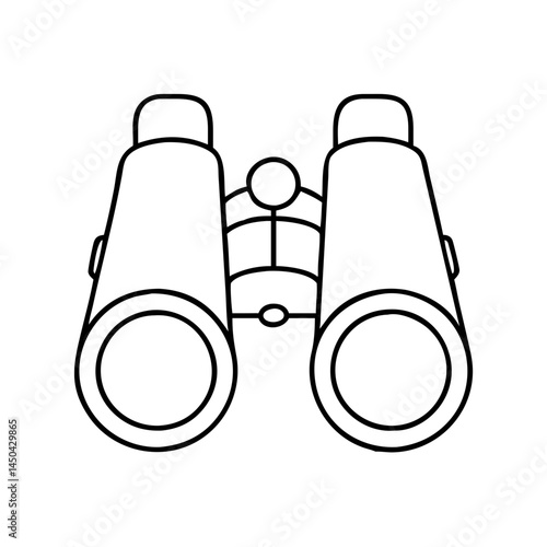 binoculars icon, binoculars line art - simple line art of binoculars, perfect for binoculars logos and icons