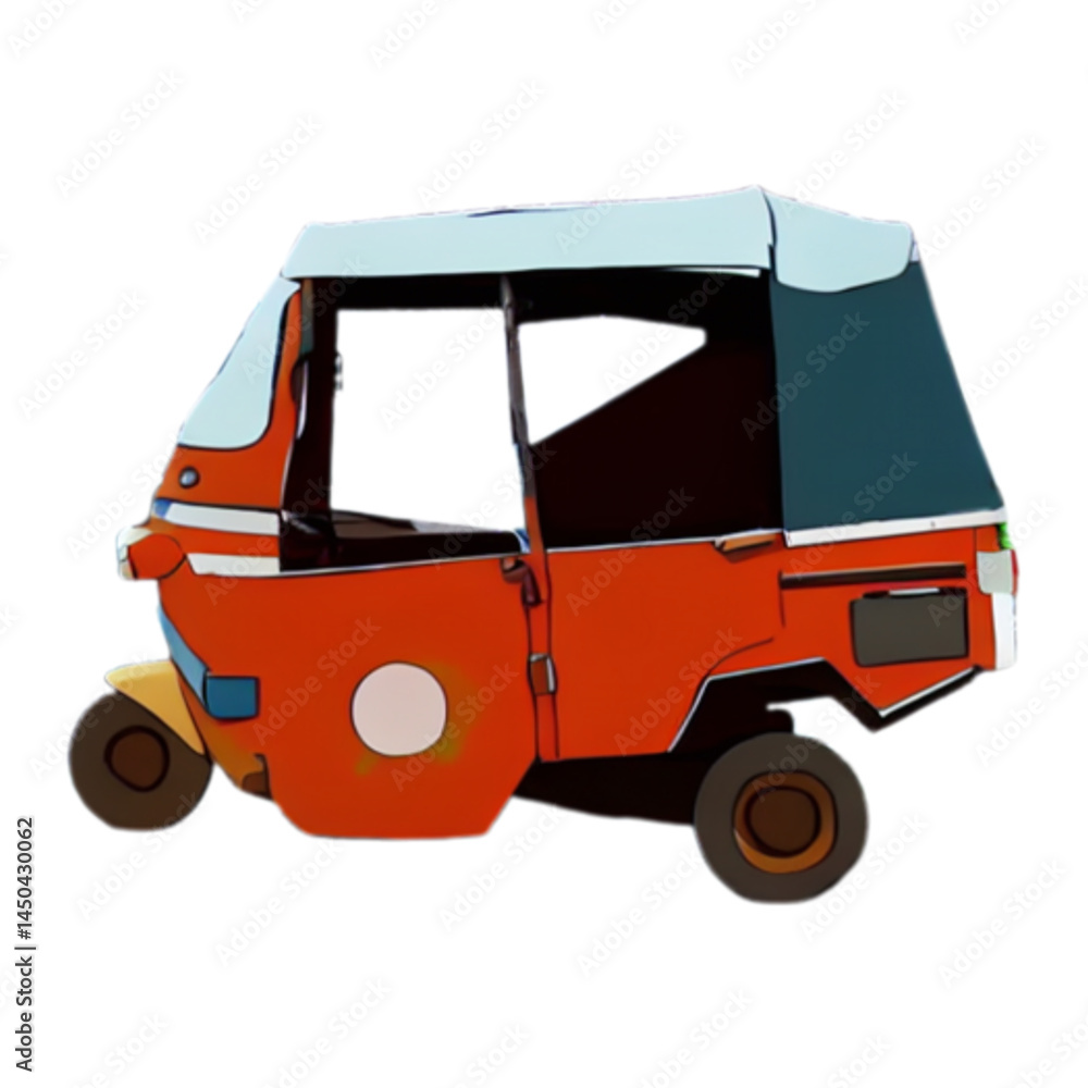 Fototapeta premium truck with trailer or bajai