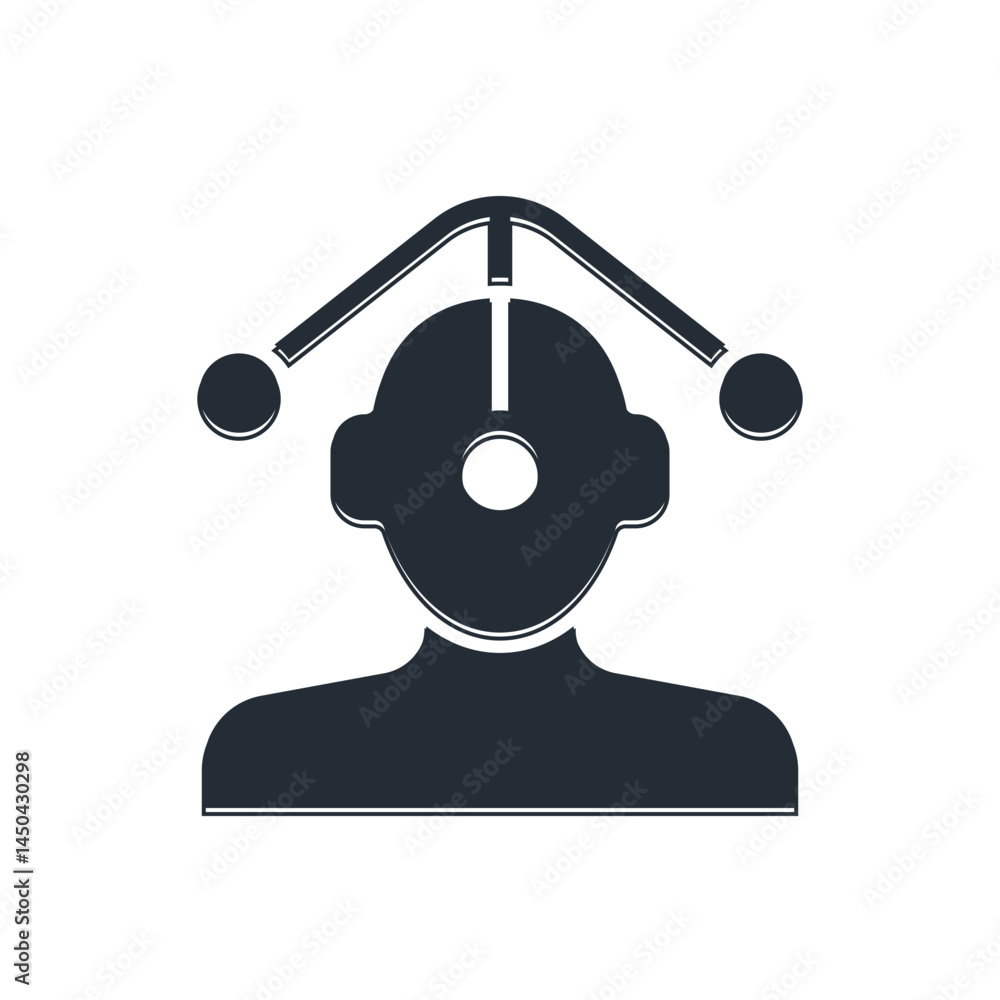 Black Hypnosis icon isolated on white background. Vector Black Hypnosis icon isolated on white background. Vector
