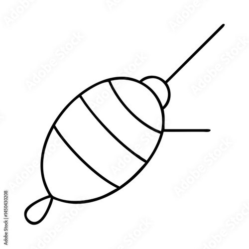 bobber float icon, bobber float line art - simple line art of bobber float, perfect for bobber float logos and icons
