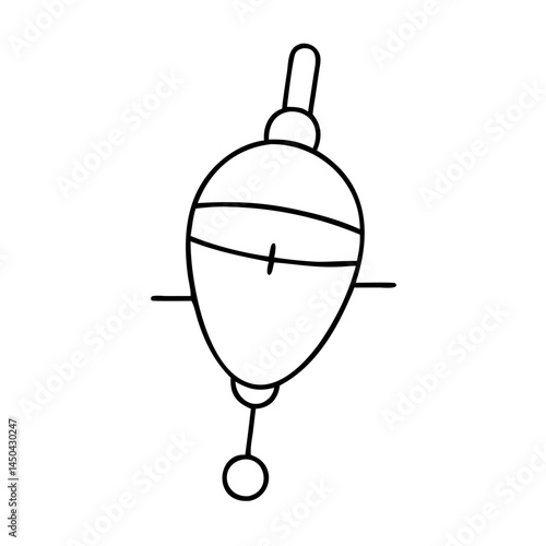 bobber float icon, bobber float line art - simple line art of bobber float, perfect for bobber float logos and icons
