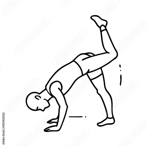 bodyweight exercises icon, bodyweight exercises line art - simple line art of bodyweight exercises, perfect for bodyweight exercises logos and icons