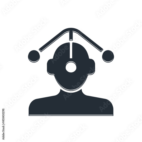 Black Hypnosis icon isolated on white background. Vector