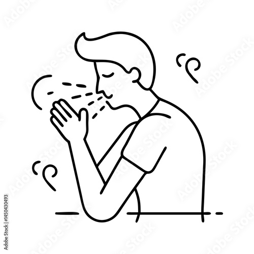 breathing exercise icon, breathing exercise line art - simple line art of breathing exercise, perfect for breathing exercise logos and icons