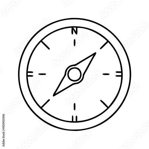 Free Download compass icon, compass line art - simple line art of compass, perfect for compass logos and icons - GFXLoad
