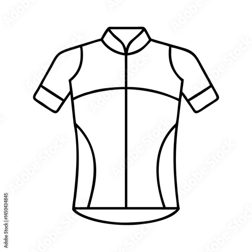 cycling jersey icon, cycling jersey line art - simple line art of cycling jersey, perfect for cycling jersey logos and icons