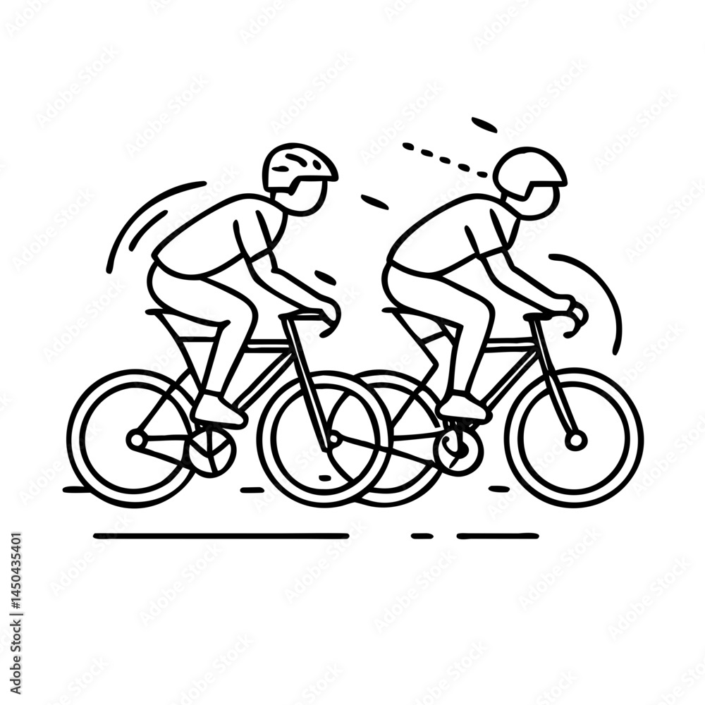 cyclist drafting behind another icon, cyclist drafting behind another line art - simple line art of cyclist drafting behind another, perfect for cyclist drafting behind another logos and icons cyclist drafting behind another icon, cyclist drafting behind another line art - simple line art of cyclist drafting behind another, perfect for cyclist drafting behind another logos and icons