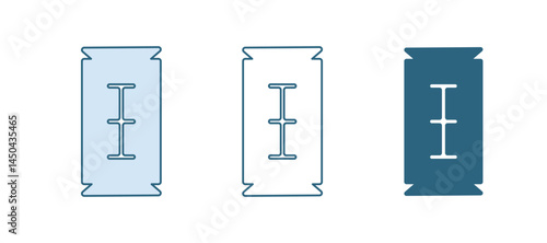 Blue Blade razor icon isolated on white background. Vector