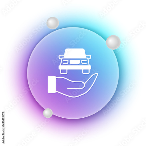 White Auto service check automotive icon isolated on white background. Car service. Blue and purple gradient circle background. Vector