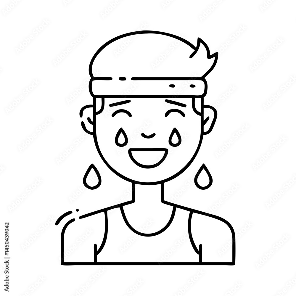 runner s glow sweating face icon, runner s glow sweating face line art - simple line art of runner s glow sweating face, perfect for runner s glow sweating face logos and icons runner s glow sweating face icon, runner s glow sweating face line art - simple line art of runner s glow sweating face, perfect for runner s glow sweating face logos and icons