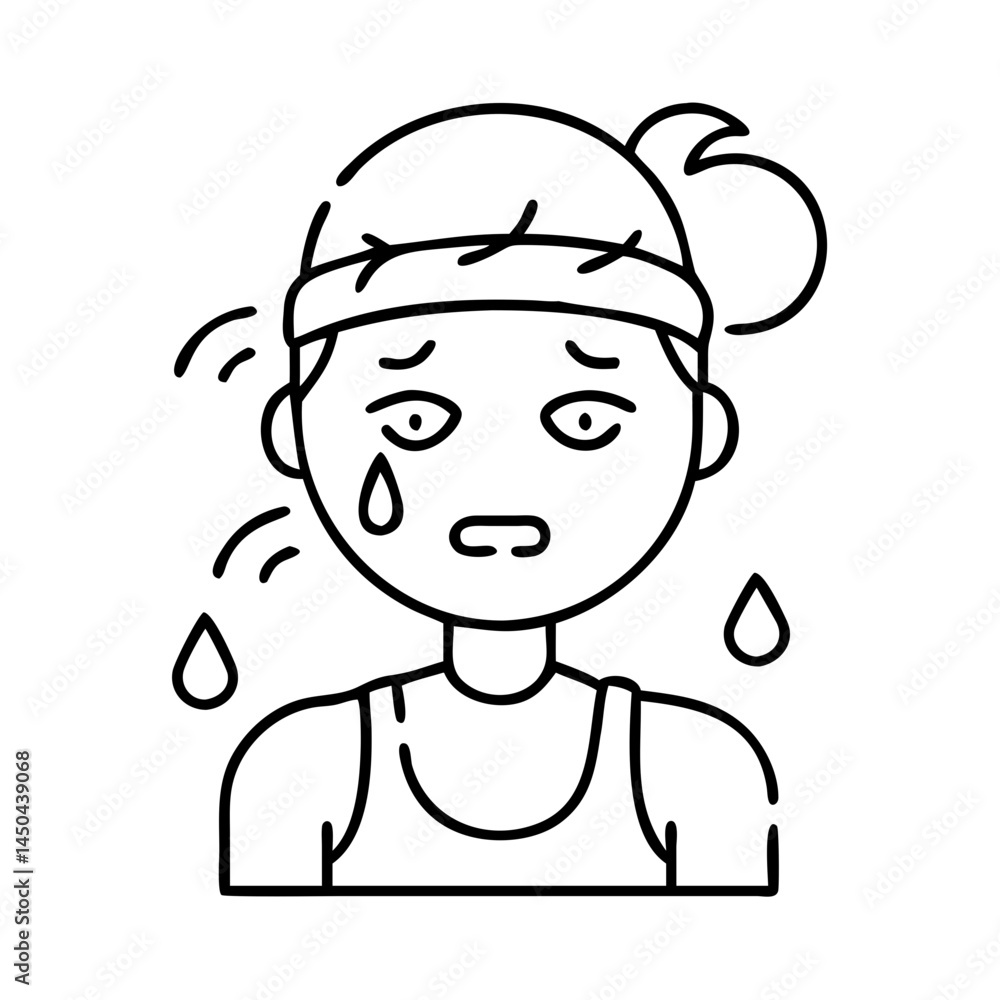 runner s glow sweating face icon, runner s glow sweating face line art - simple line art of runner s glow sweating face, perfect for runner s glow sweating face logos and icons runner s glow sweating face icon, runner s glow sweating face line art - simple line art of runner s glow sweating face, perfect for runner s glow sweating face logos and icons