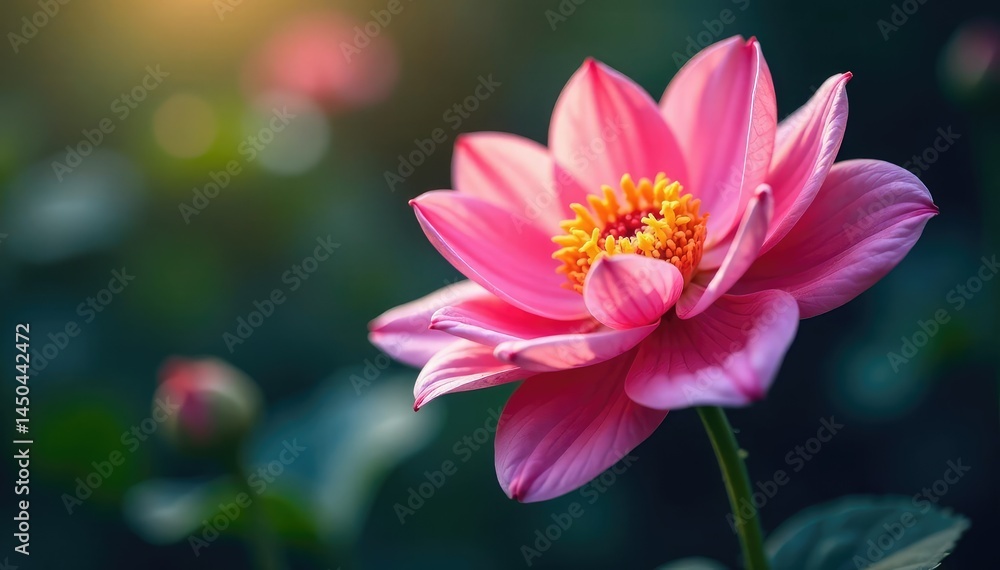 Obraz premium Abstract late-blooming flower, intricate details close-up, spring, wallpaper, petals