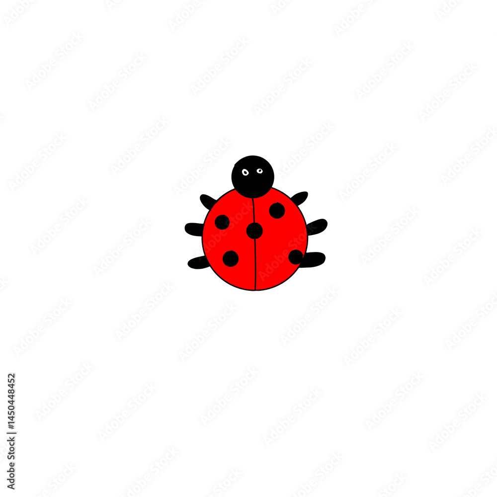 Fototapeta premium ladybug on white background