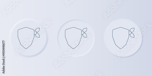 Grey Vandal icon isolated on grey background. Set icons in square buttons. Vector