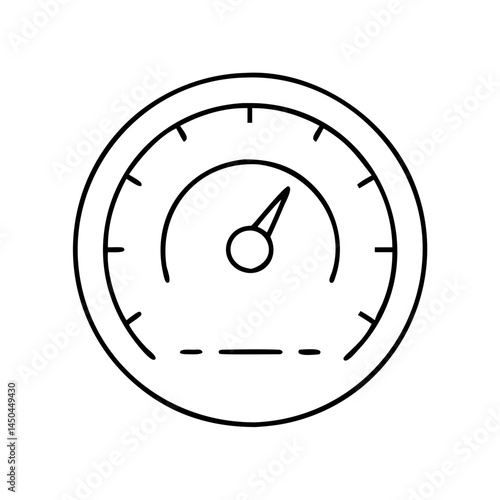 speedometer icon, speedometer line art - simple line art of speedometer, perfect for speedometer logos and icons