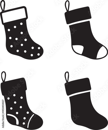 black socks silhouette vector icon, socks logo vector, socks vector illustration