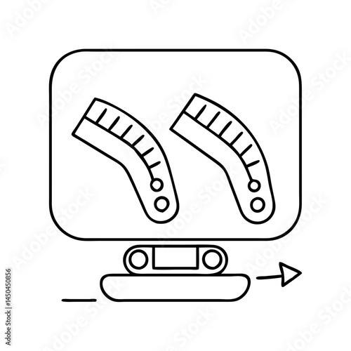 step counter icon, step counter line art - simple line art of step counter, perfect for step counter logos and icons
