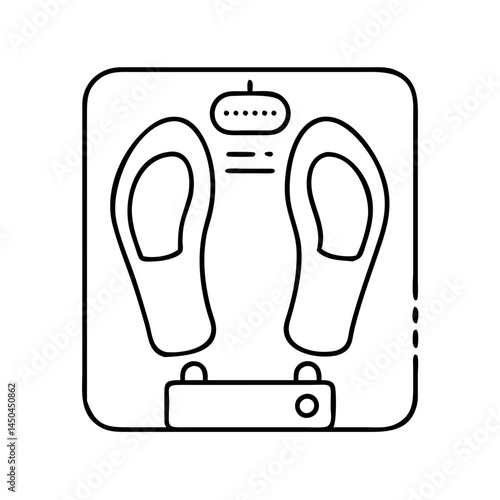 step counter icon, step counter line art - simple line art of step counter, perfect for step counter logos and icons