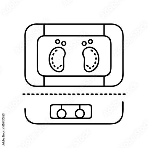 step counter icon, step counter line art - simple line art of step counter, perfect for step counter logos and icons